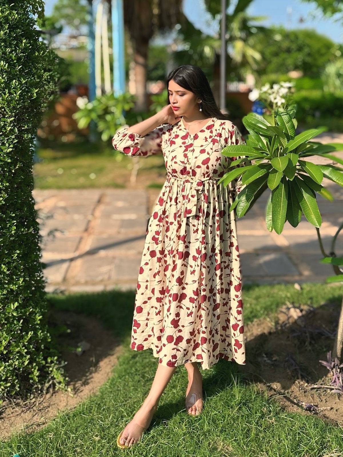 Tiered Fid & Midi Dress