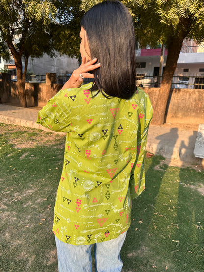 Printed Cotton Short Kurti