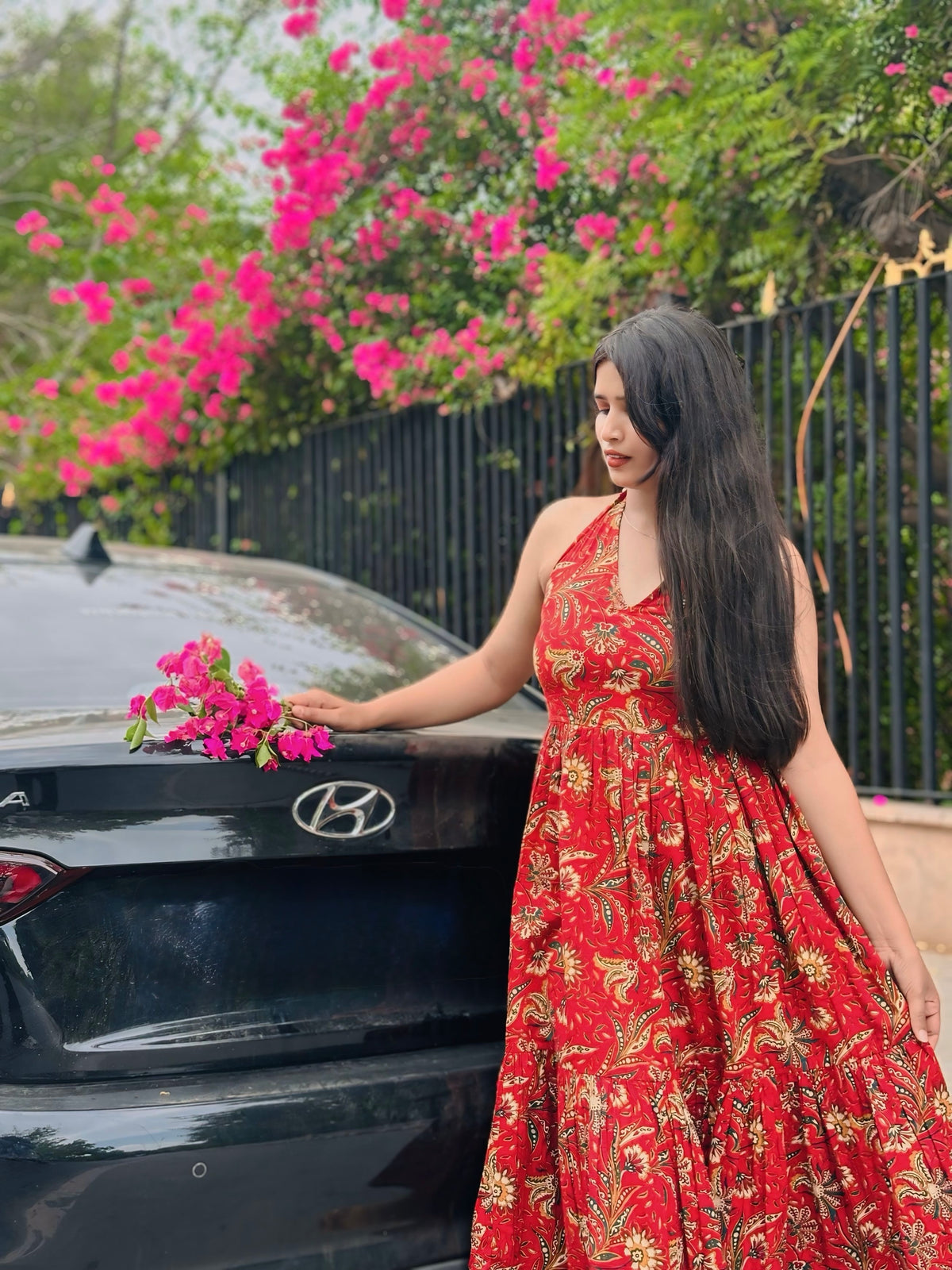 Halter Neck Midi Dress